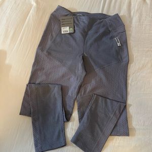 True texture gym shark leggings - intense steel blue size medium